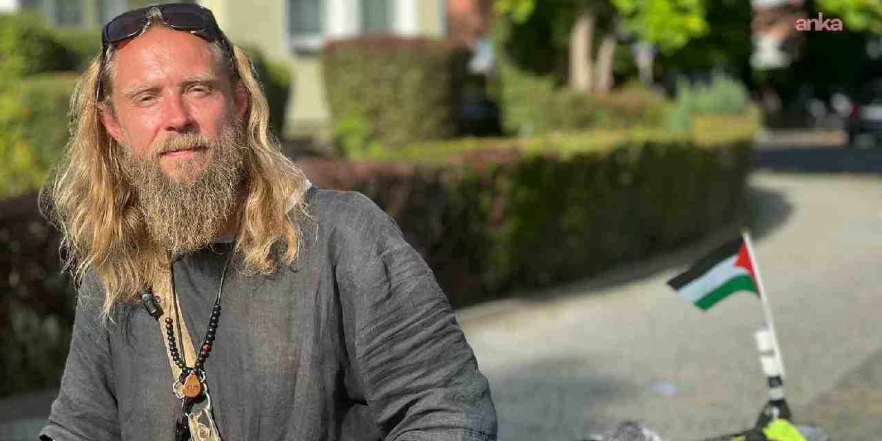 norvecli baris gonullusu gazzeye destek icin pedal ceviriyor QUptDljS